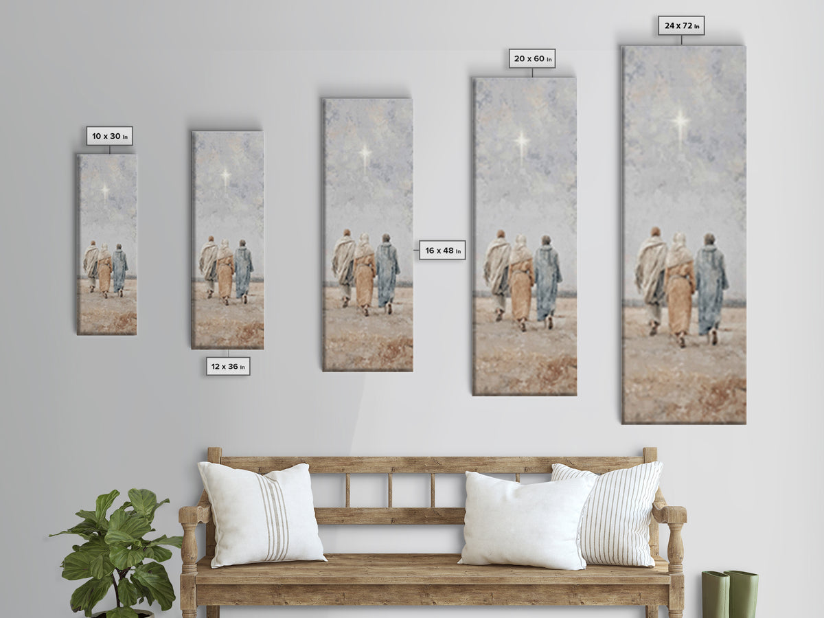 Journey Of Faith – Framed Canvas Print – Christian Wall Art – Tall Skinny Art Print – Christian Art Work – Christmas Art