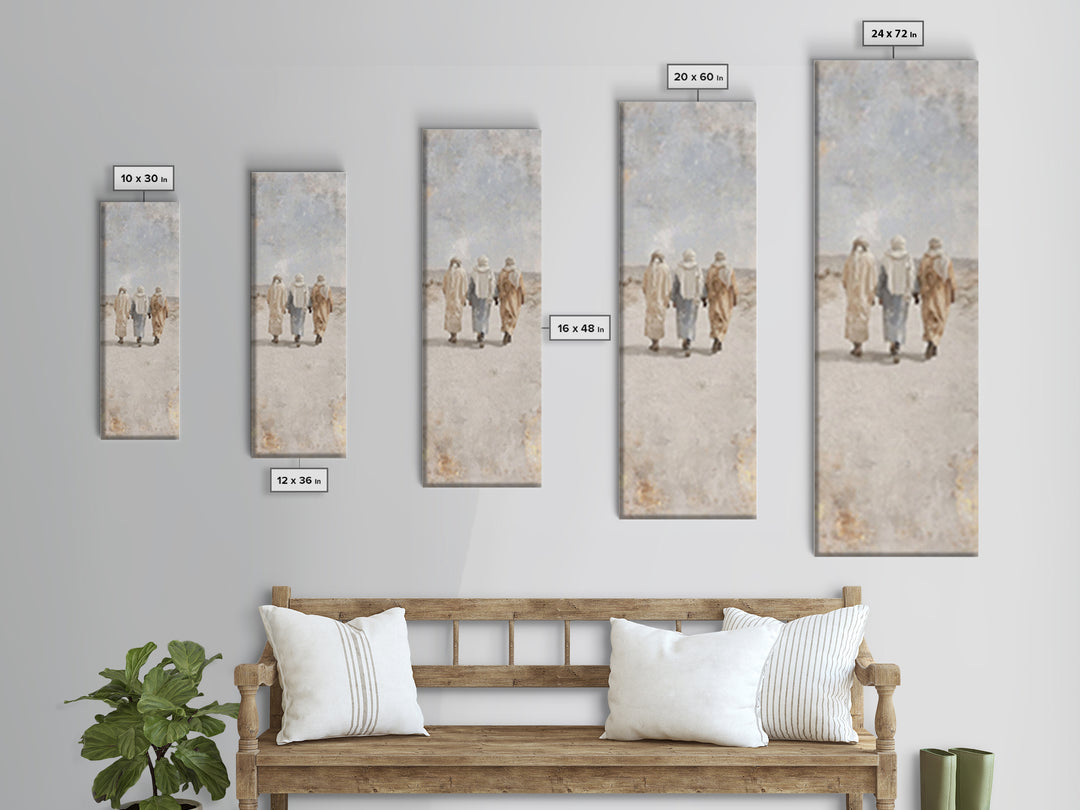 Pilgrims Of Grace – Framed Canvas Print – Christian Art Canvas – Skinny Art – Christian Christmas Art – Christian Wall Art