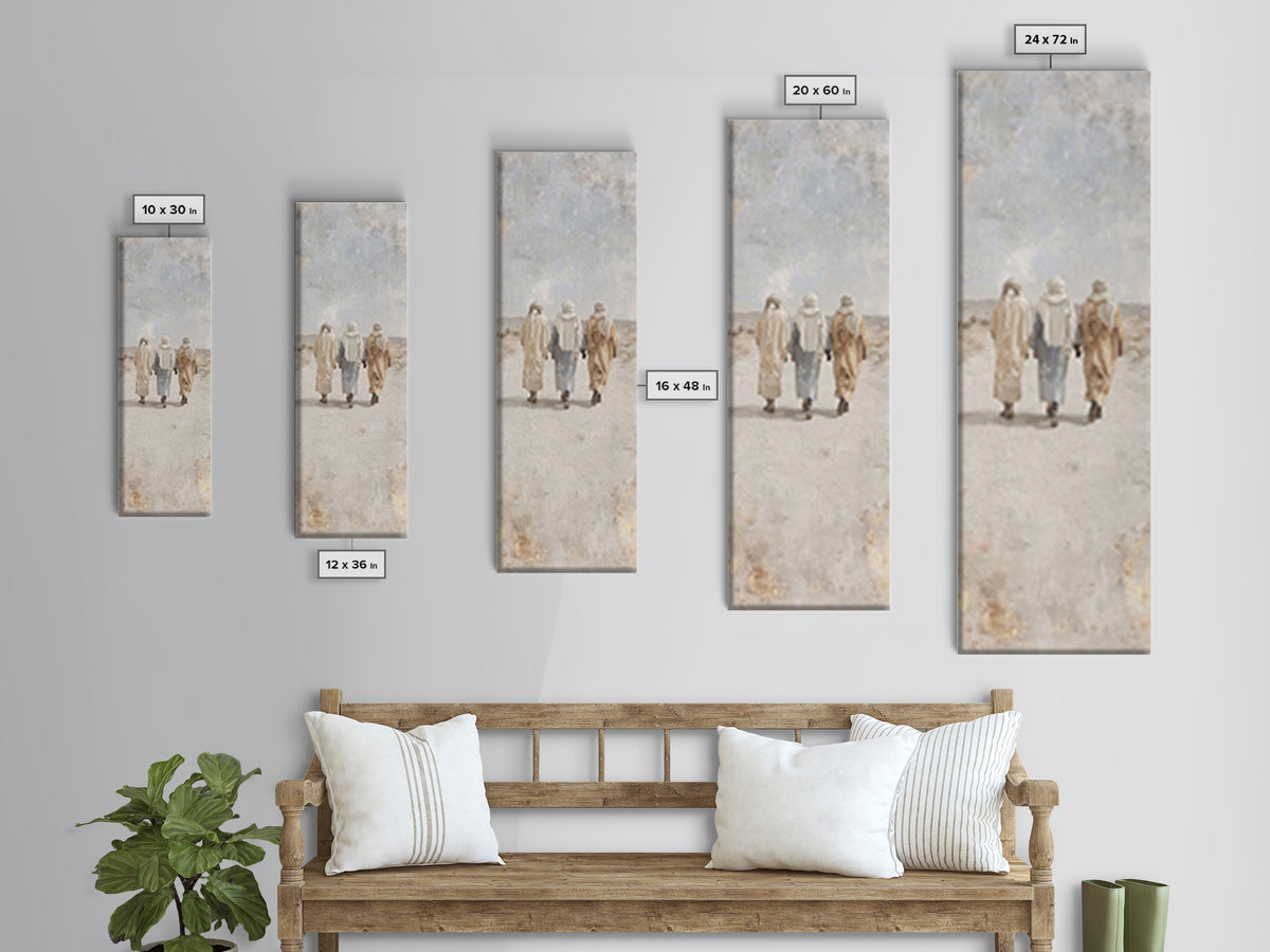 Pilgrims Of Grace – Framed Canvas Print – Christian Art Canvas – Skinny Art – Christian Christmas Art – Christian Wall Art