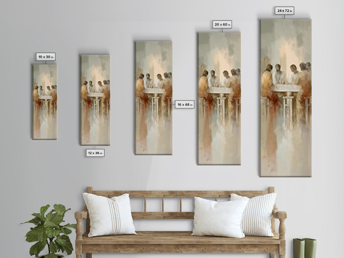 Holy Communion – Framed Canvas Print – Christian Wall Art – Narrow Art – Christian Art Canvas – Christian Painting – Subtle Christian Art