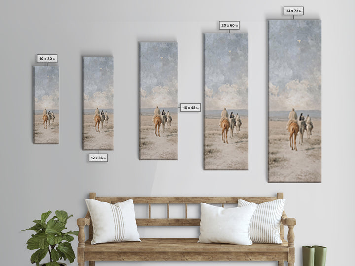 Guiding Star Journey – Framed Canvas Print – Christian Wall Art – Christmas Art – Tall Narrow Wall Art – Christian Decor – Christmas Wall A