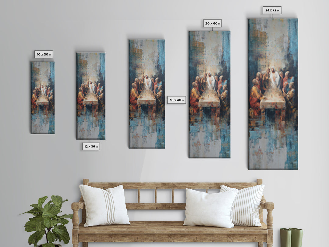 Blessing Of Fellowship – Framed Canvas Print – Christian Art Canvas – Christian Wall Art – Skinny Art – Jesus Painting – Christian Art