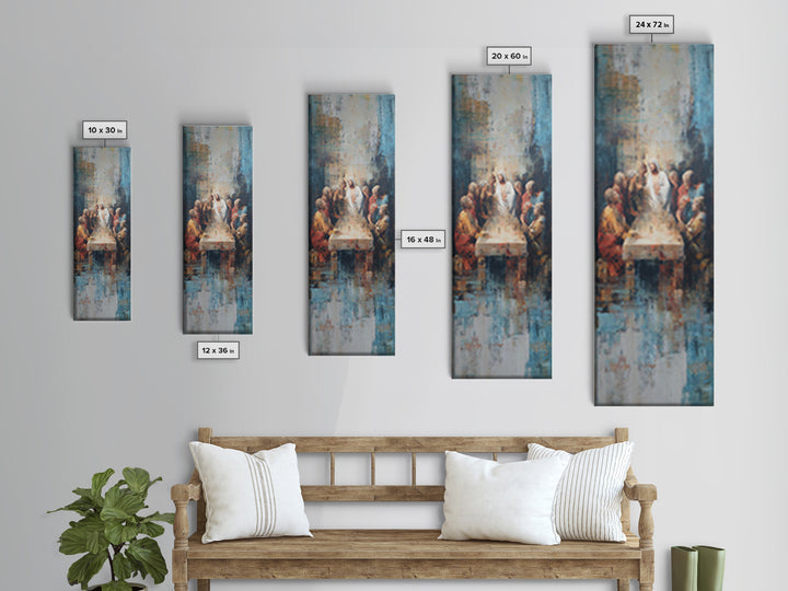 Blessing Of Fellowship – Framed Canvas Print – Christian Art Canvas – Christian Wall Art – Skinny Art – Jesus Painting – Christian Art