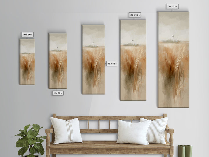Field Of Promise – Framed Canvas Print – Christian Wall Art – Christian Art Canvas – Narrow Art – Christian Painting – Modern Christian Art