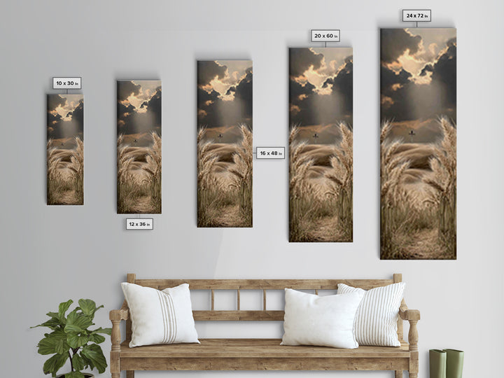 Harvest Of Faith – Framed Canvas Print – Christian Wall Art – Christian Art Print – Tall Narrow Wall Art – Christian Painting – Moody Chris