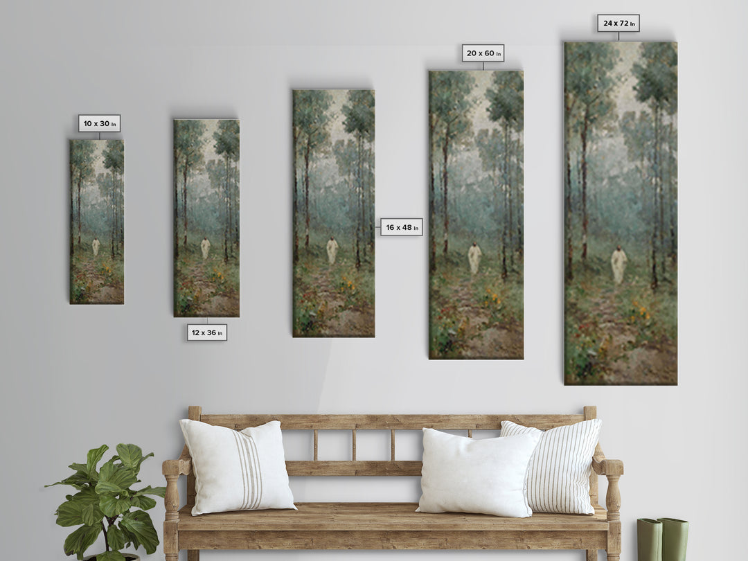 Pathway Of Peace – Framed Canvas Print – Christian Wall Art – Jesus Painting – Narrow Art – Christian Art Canvas – Christmas Art – Christia
