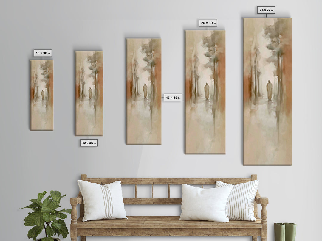 Desert Dawn Christ – Framed Canvas Print – Christian Art Canvas – Large Jesus Painting – Tall Skinny Art Print – Christian Wall Art – Chris