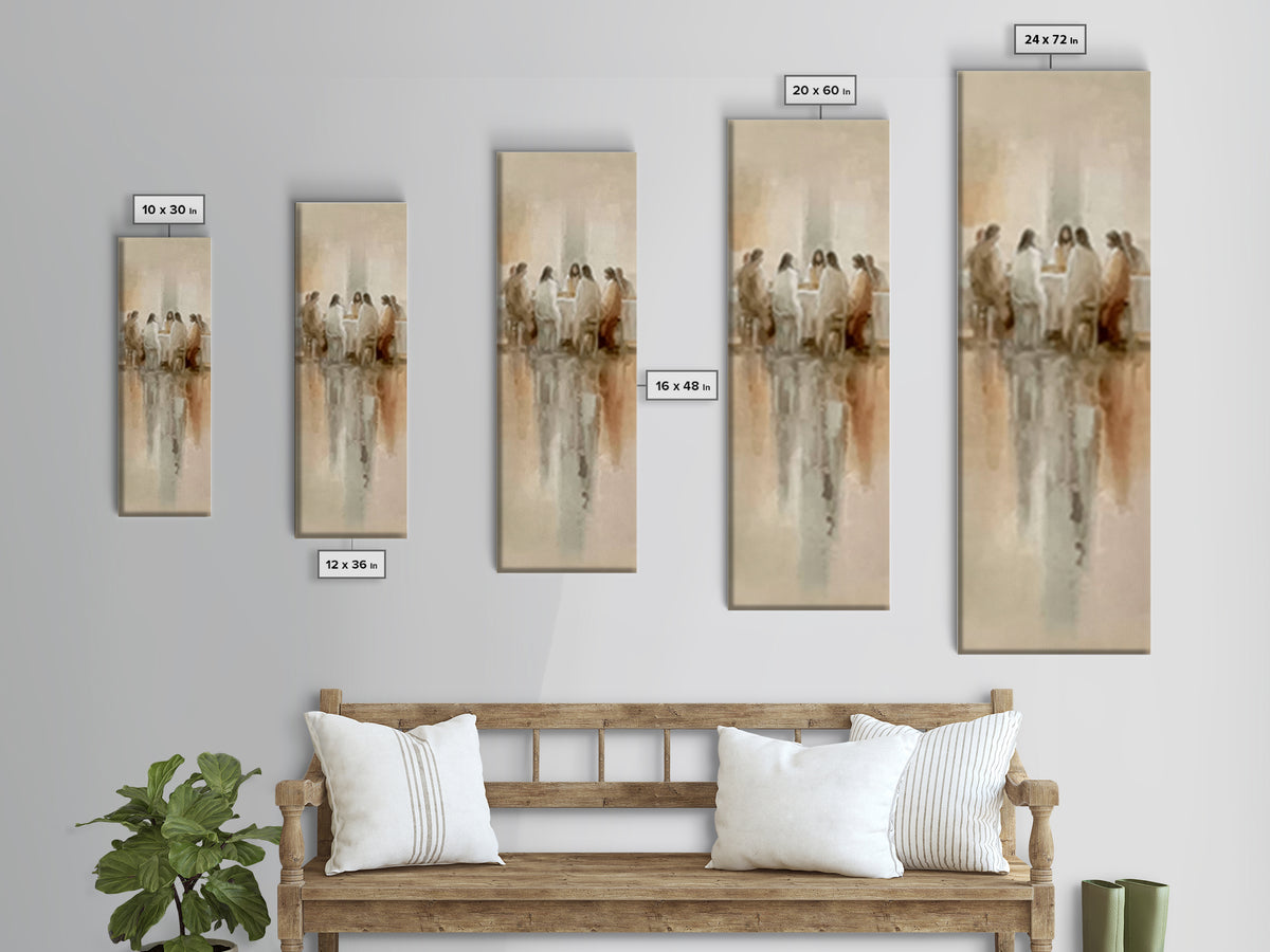 Upper Room Glory | Framed Canvas Print | Christian Wall Art | Christian Art Canvas | Jesus Painting | Tall Narrow Wall Art | Christian Gift