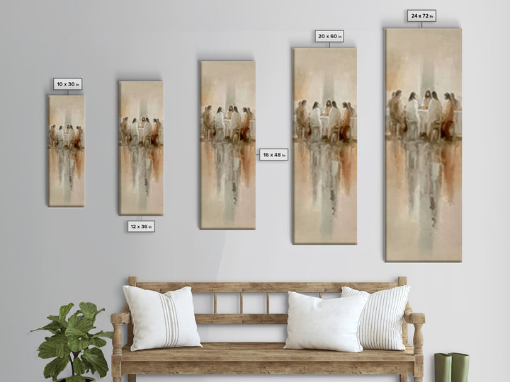 Upper Room Glory | Framed Canvas Print | Christian Wall Art | Christian Art Canvas | Jesus Painting | Tall Narrow Wall Art | Christian Gift