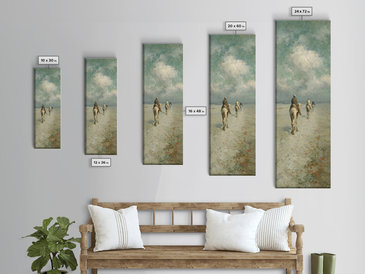 Quiet Desert Procession – Framed Canvas Print – Christian Wall Art – Christmas Art – Skinny Art – Christian Art Canvas – Christian Christma