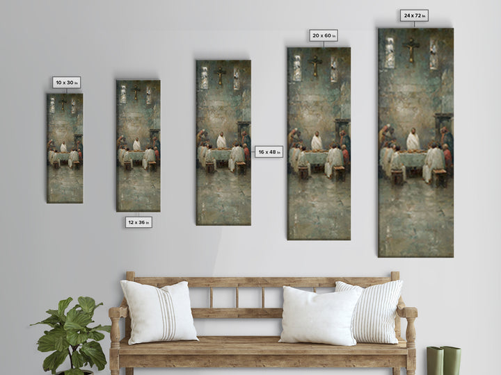 Sanctuary Gathering – Framed Canvas Print – Christian Wall Art – Vintage Christian Painting – Christian Art Canvas – Jesus Painting – Chris