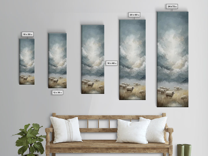 Shepherd’s Quiet Field – Framed Canvas Print – Christian Wall Art – Christian Art Canvas – Pastoral Christian Art – Vintage Christian Art –