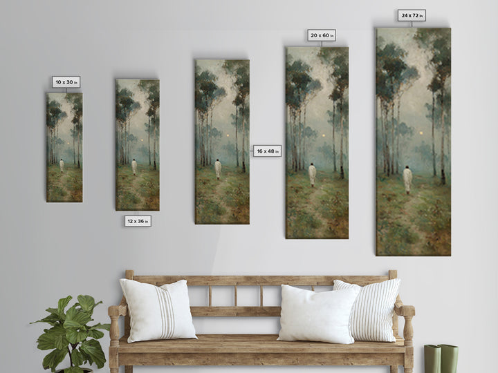 Light Upon The Path – Framed Canvas Print – Narrow Art – Christian Wall Art – Christian Art Canvas – Subtle Christian Art – Christmas Art