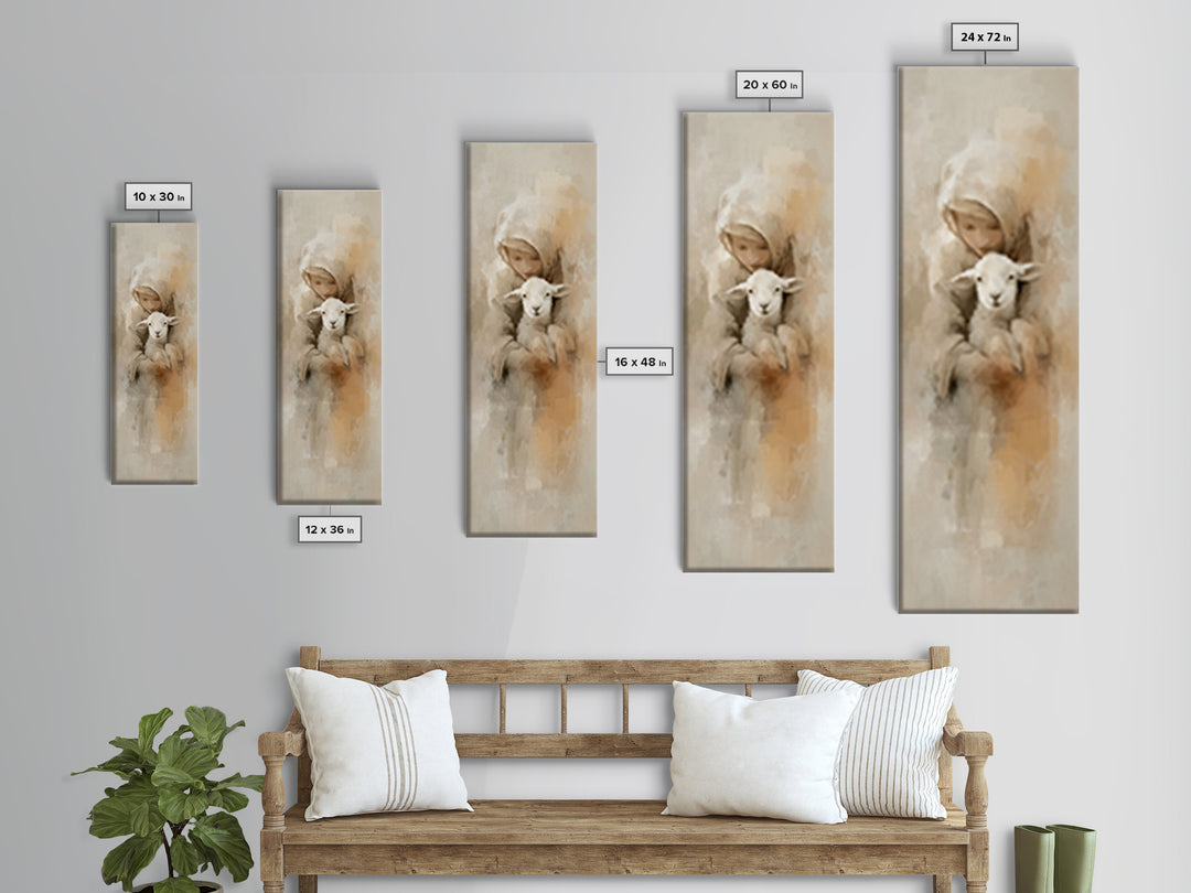 Warm Refuge – Framed Canvas Print – Skinny Art – Christian Wall Art – Jesus Painting – Christmas Art – Christian Art Canvas