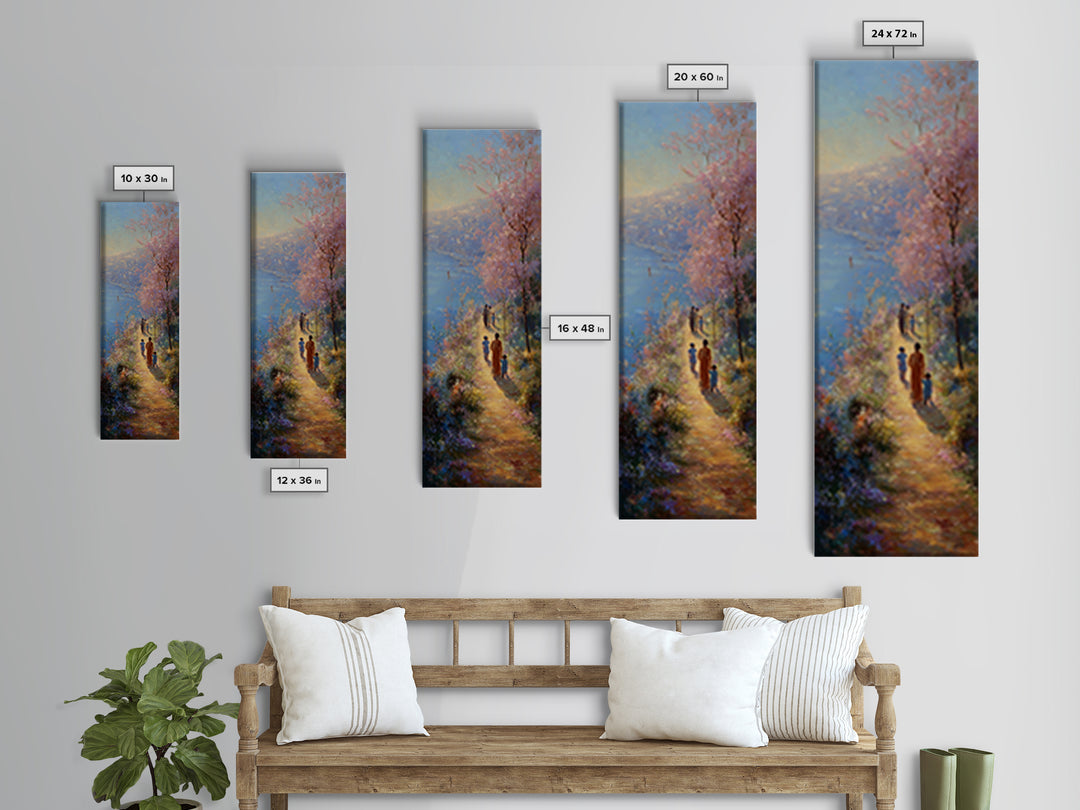 Garden Walk Grace | Framed Canvas Print | Skinny Art | Christian Wall Art | Christian Art Canvas | Jesus Painting | Christian Gift Ideas