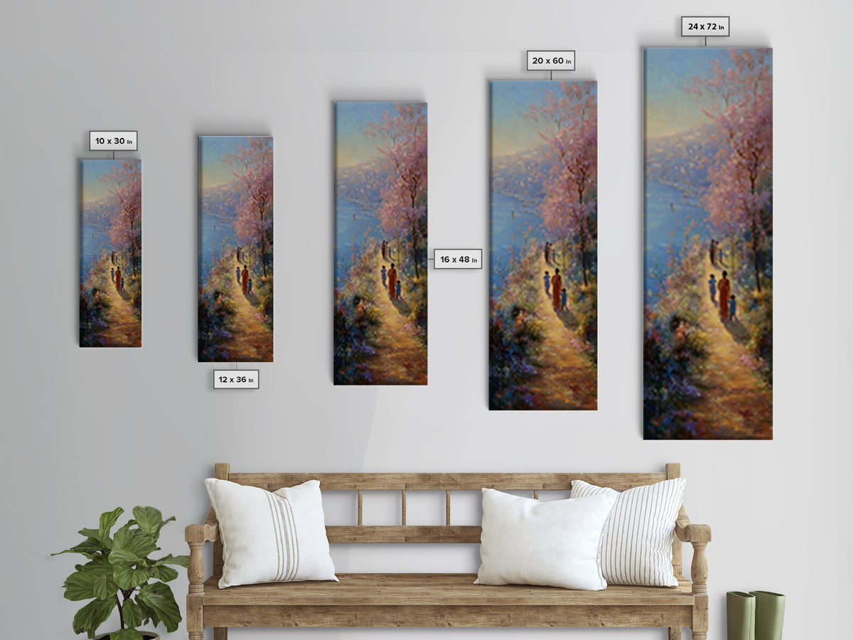 Garden Walk Grace | Framed Canvas Print | Skinny Art | Christian Wall Art | Christian Art Canvas | Jesus Painting | Christian Gift Ideas