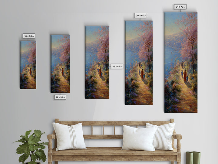 Garden Walk Grace | Framed Canvas Print | Skinny Art | Christian Wall Art | Christian Art Canvas | Jesus Painting | Christian Gift Ideas