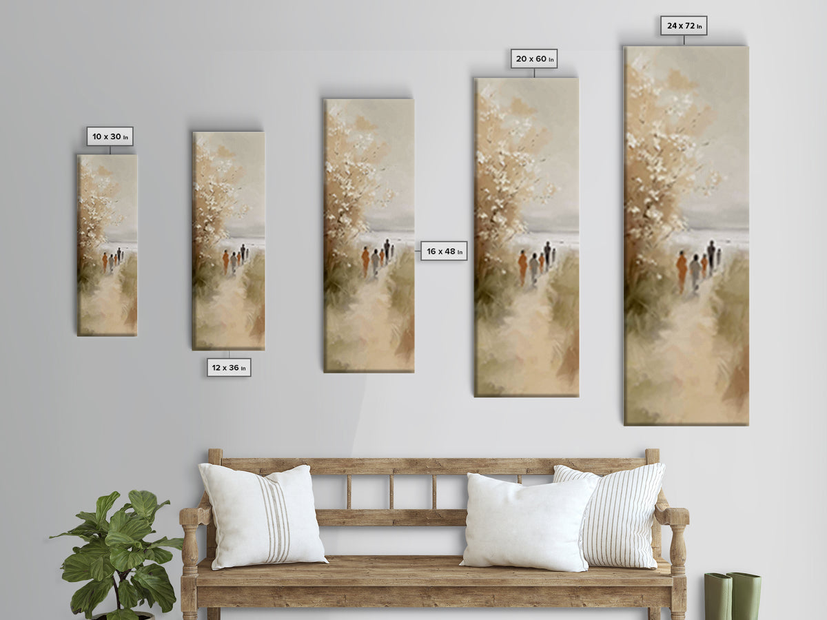 Evening Shore Peace – Framed Canvas Print – Narrow Art – Christian Wall Art – Christian Art Canvas – Jesus Painting – Christian Gift