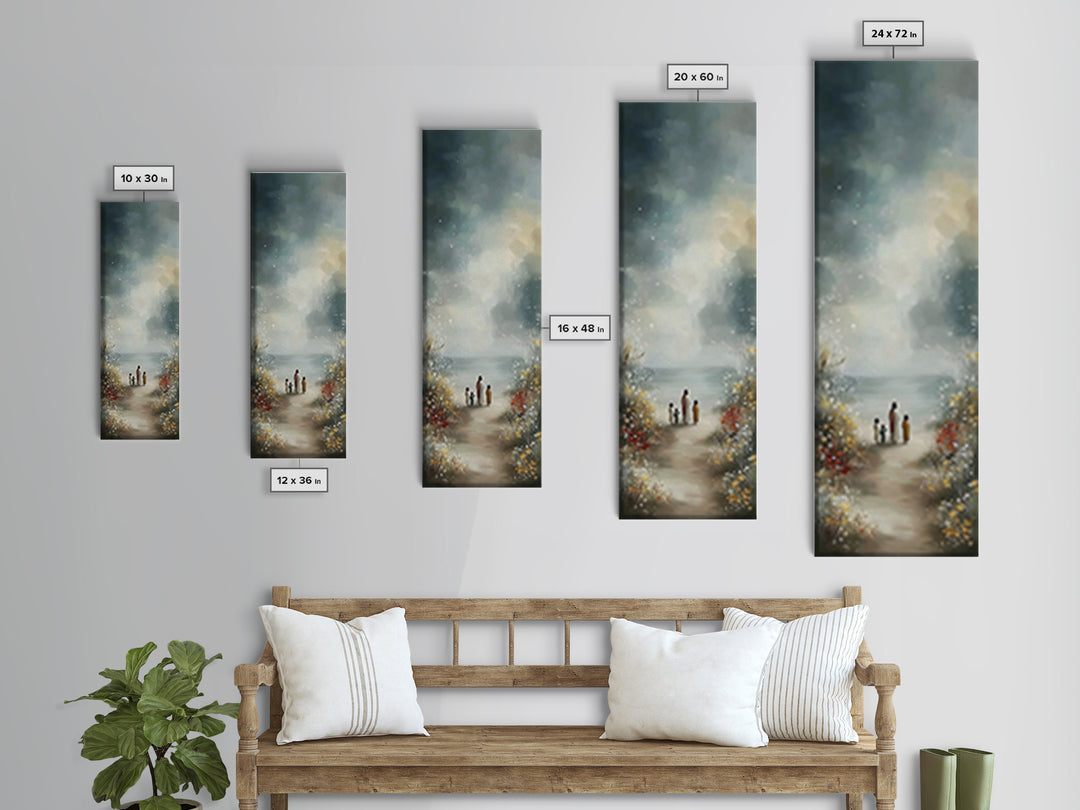 Blooming Path Hope, Framed Canvas Print, Skinny Art, Christian Art Canvas, Jesus Painting, Christian Wall Art, Christian Gift