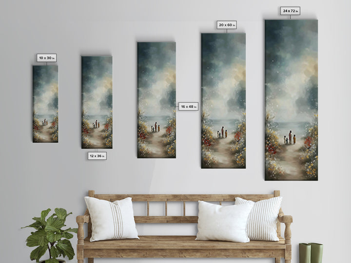 Blooming Path Hope, Framed Canvas Print, Skinny Art, Christian Art Canvas, Jesus Painting, Christian Wall Art, Christian Gift