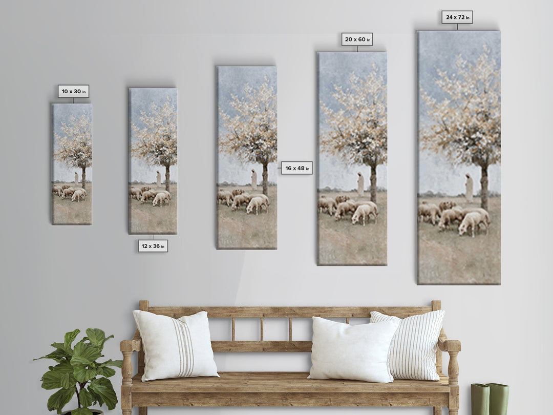 Garden Of Mercy – Framed Canvas Print – Christian Art Canvas – Tall Narrow Wall Art – Christian Wall Art – Jesus Painting