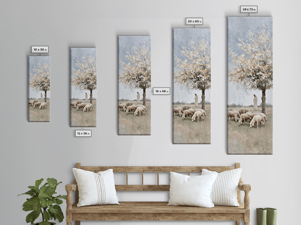 Garden Of Mercy – Framed Canvas Print – Christian Art Canvas – Tall Narrow Wall Art – Christian Wall Art – Jesus Painting