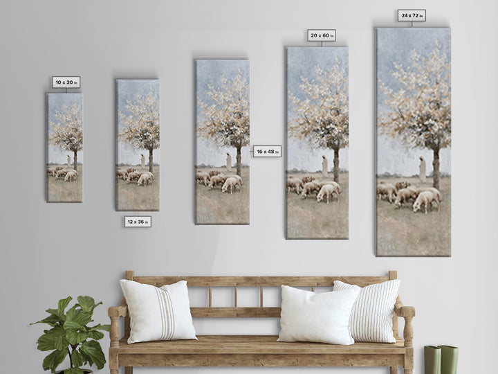 Garden Of Mercy – Framed Canvas Print – Christian Art Canvas – Tall Narrow Wall Art – Christian Wall Art – Jesus Painting