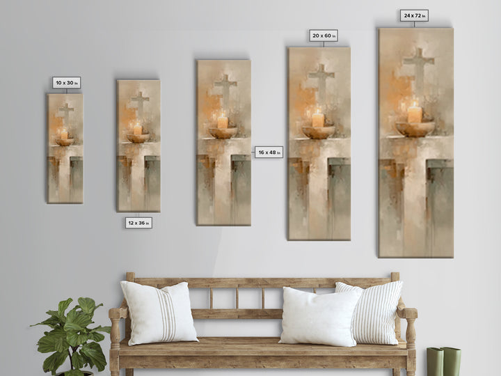 Candlelit Savior Hope – Framed Canvas Print – Christian Wall Art – Tall Narrow Wall Art – Christian Art – Christmas Art – Christian Art Can