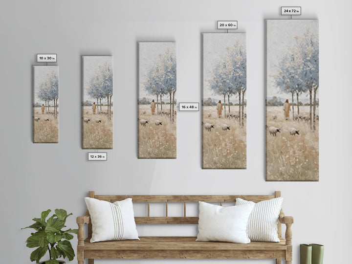 Blossoms Of Mercy – Framed Canvas Print – Christian Wall Art – Jesus Painting – Narrow Art – Christian Art Canvas – Christmas Art