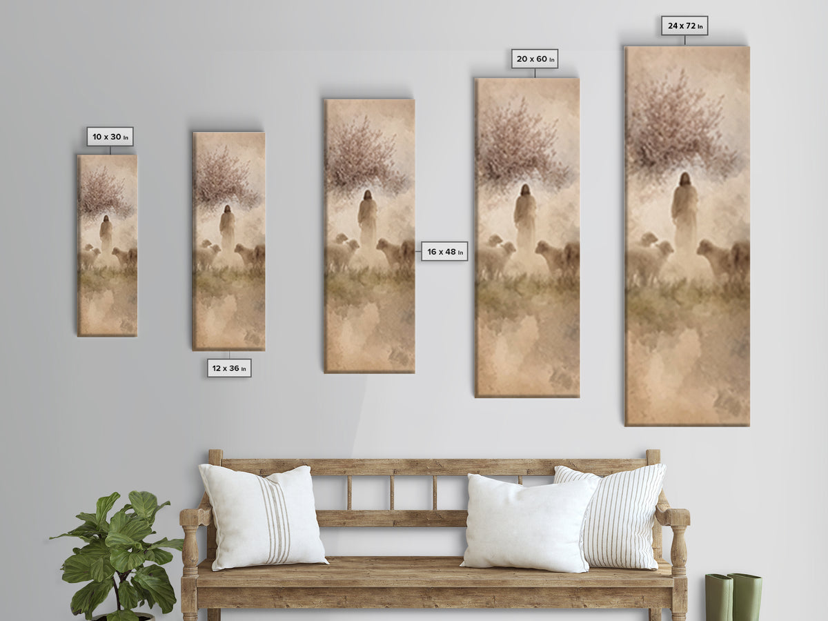 Path Of Grace – Framed Canvas Print – Christian Wall Art – Jesus Painting – Skinny Art – Christian Art Canvas – Christmas Wall Art