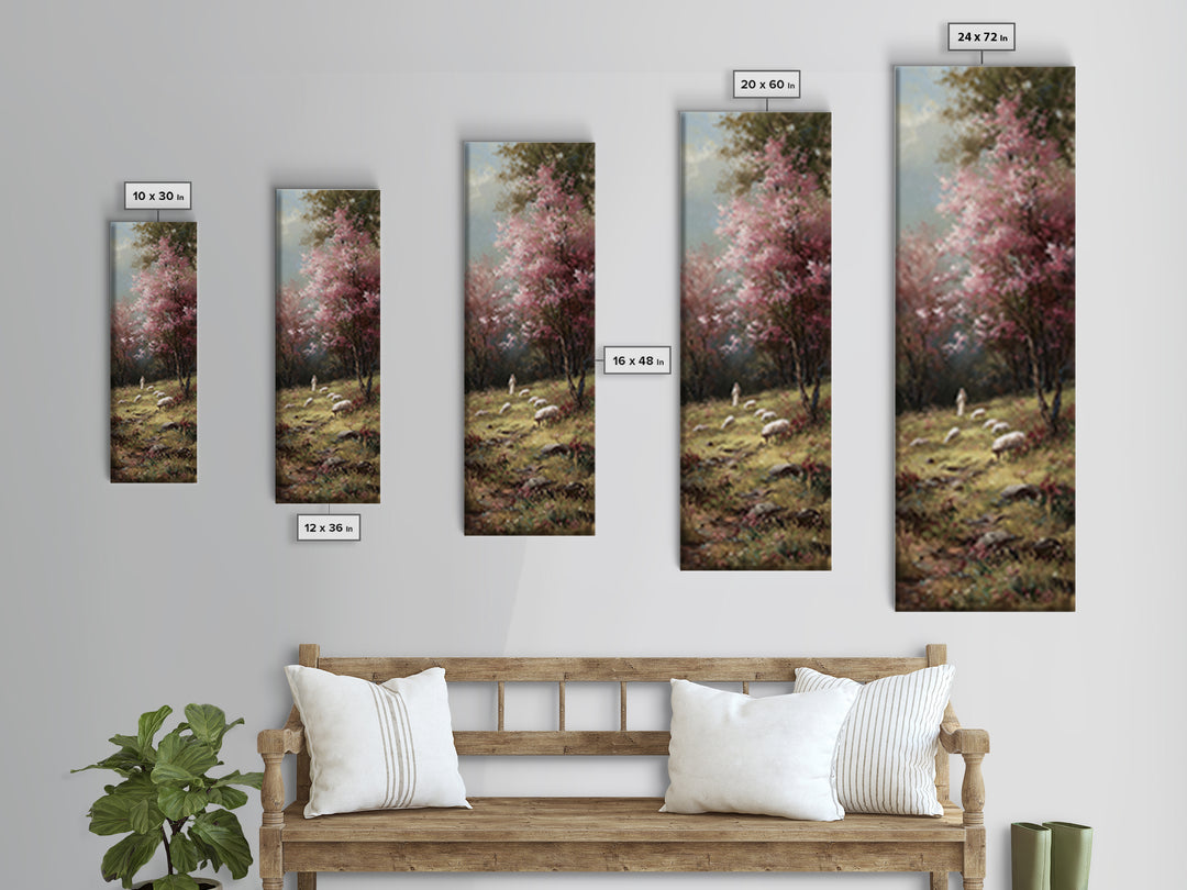 Fields Of Blessing – Framed Canvas Print – Christian Wall Art – Narrow Art – Christian Art Canvas – Jesus Painting – Christmas Art