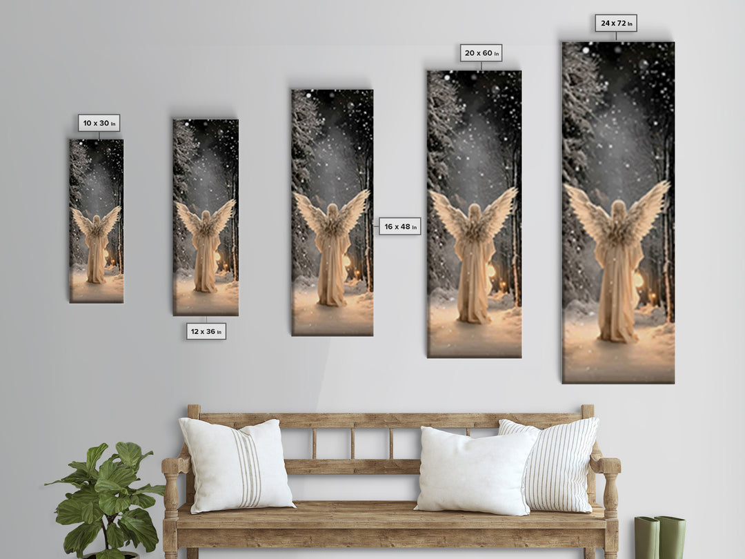 Silent Winter Hope, Framed Canvas Print, Christian Art Canvas, Christian Wall Art, Skinny Art, Christmas Art, Christian Christmas Decor