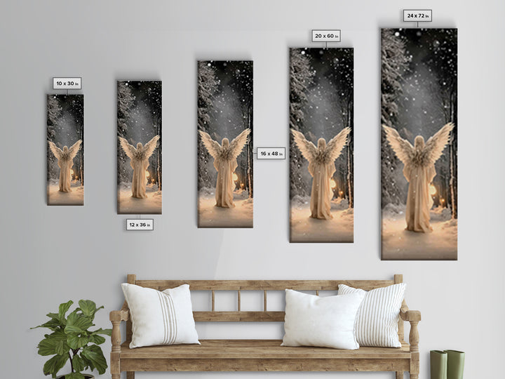 Silent Winter Hope, Framed Canvas Print, Christian Art Canvas, Christian Wall Art, Skinny Art, Christmas Art, Christian Christmas Decor
