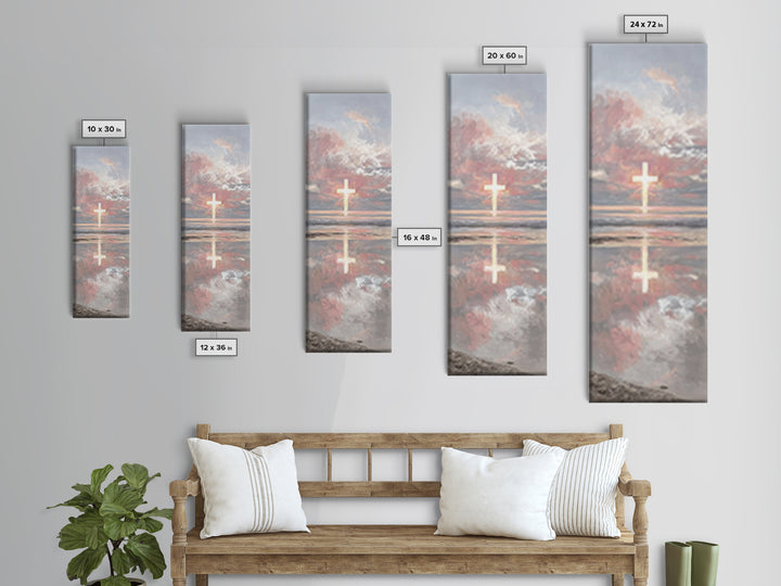 Radiant Eternal Hope | Framed Canvas Print | Christian Art Canvas | Christian Wall Art | Tall Narrow Wall Art | Christian Christmas Art