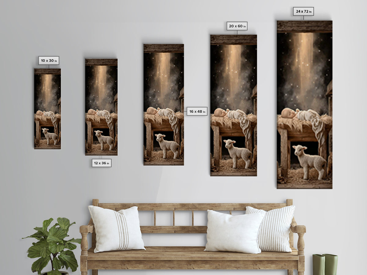 Divine Christmas Star – Framed Canvas Print – Christian Art Canvas – Skinny Art – Jesus Christmas Art – Christian Wall Art – Christmas Art