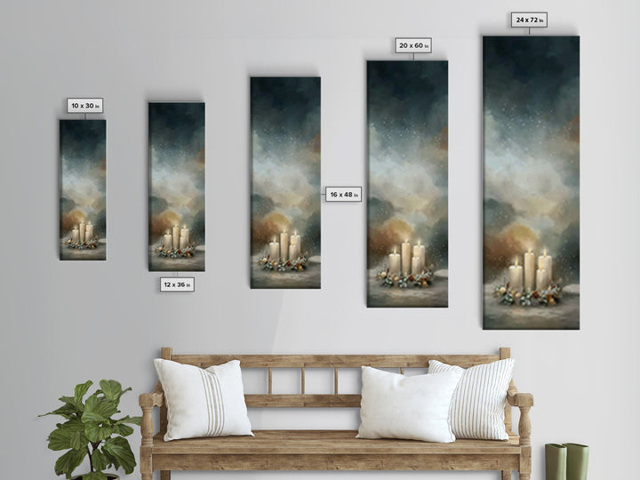 Silent Prayer Candle – Framed Canvas Print – Christian Art Canvas – Tall Narrow Wall Art – Christian Wall Art – Christmas Art – Christian D