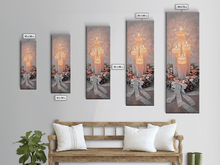 Advent Candle Peace – Framed Canvas Print – Christmas Art – Christian Wall Art – Skinny Art – Christian Art Canvas – Christian Christmas De