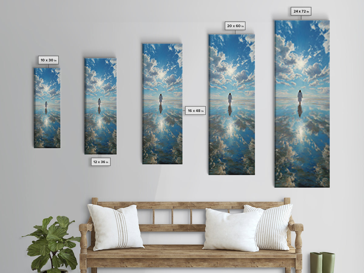Path Of Glory – Framed Canvas Print – Tall Skinny Art Print – Jesus Painting – Christian Art Work – Large Christian Art