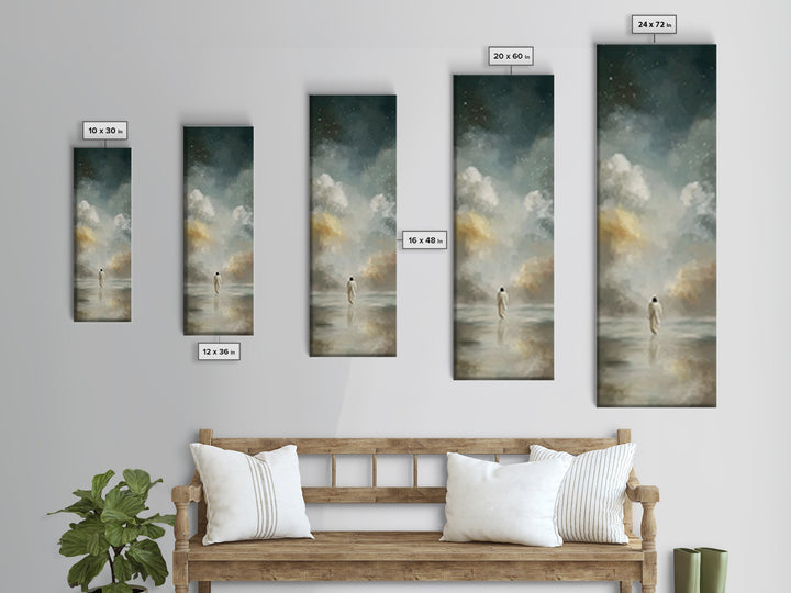 Horizon Of Peace, Framed Canvas Print, Tall Skinny Art Print, Christian Art Canvas, Christian Gift Ideas, Modern Christian Art