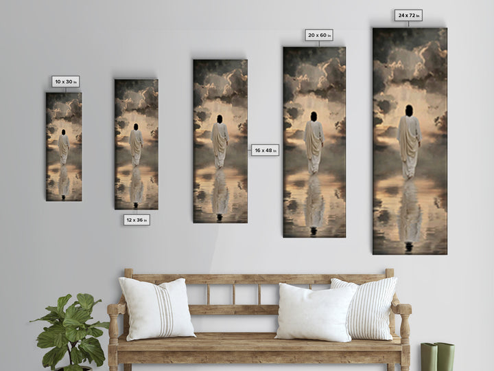 Dawn Of Mercy – Framed Canvas Print – Christian Wall Art – Jesus Painting – Christian Art Canvas – Tall Skinny Art Print – Christian Christ