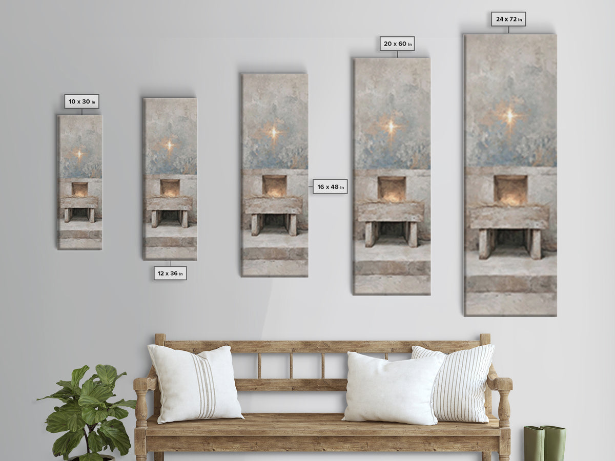 City Of Light – Framed Canvas Print – Christian Art Canvas – Christian Christmas Art – Christmas Wall Art – Skinny Art – Christian Art
