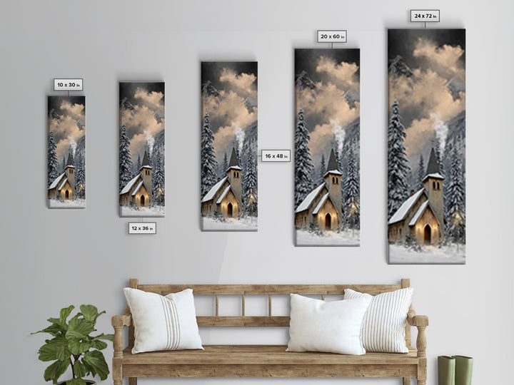 Nativity Grace – Framed Canvas Print – Christian Art Canvas – Christian Christmas Art – Tall Skinny Art Print – Christmas Wall Art – Christ
