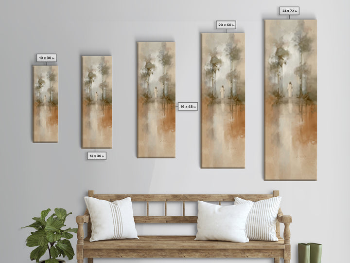 Radiant Forest Walk | Framed Canvas Print | Skinny Art | Christian Art Print | Christian Wall Art | Subtle Christian Art | Christian Gift
