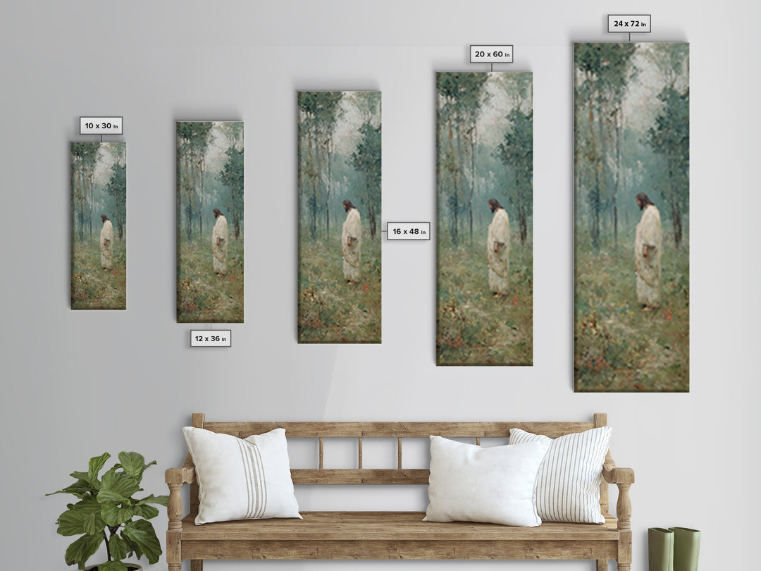 Celestial Horizon Path | Framed Canvas Print | Tall Narrow Wall Art | Christian Art | Christian Painting | Modern Christian Art | Christian