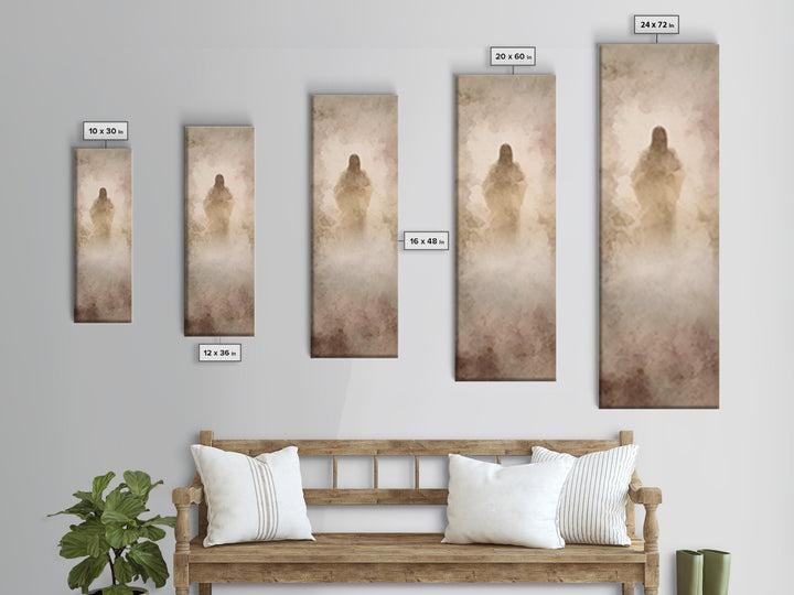 Heavenly Dawn Mercy – Framed Canvas Print – Christian Wall Art – Christian Art Canvas – Jesus Painting – Tall Narrow Wall Art – Faith Art