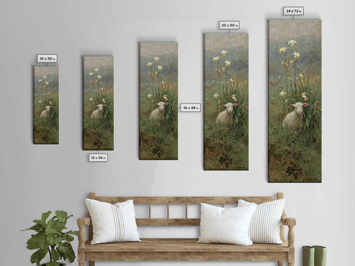 Lilyfield Grace – Framed Canvas Print – Christian Art Canvas – Tall Narrow Wall Art – Christian Wall Art – Christian Painting – Faith Art