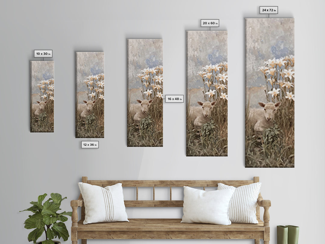 Gentle Morning Light – Framed Canvas Print – Tall Narrow Wall Art – Christian Art Canvas – Christian Painting – Christian Wall Art – Faith