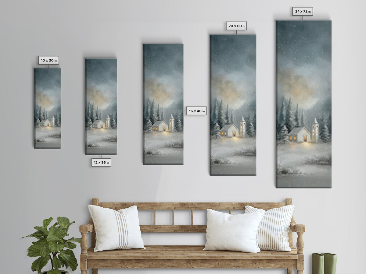 Winter Haven Grace | Framed Canvas Print | Narrow Art | Christian Art Canvas | Framed Christmas Art | Christian Wall Art | Christmas Art Pr