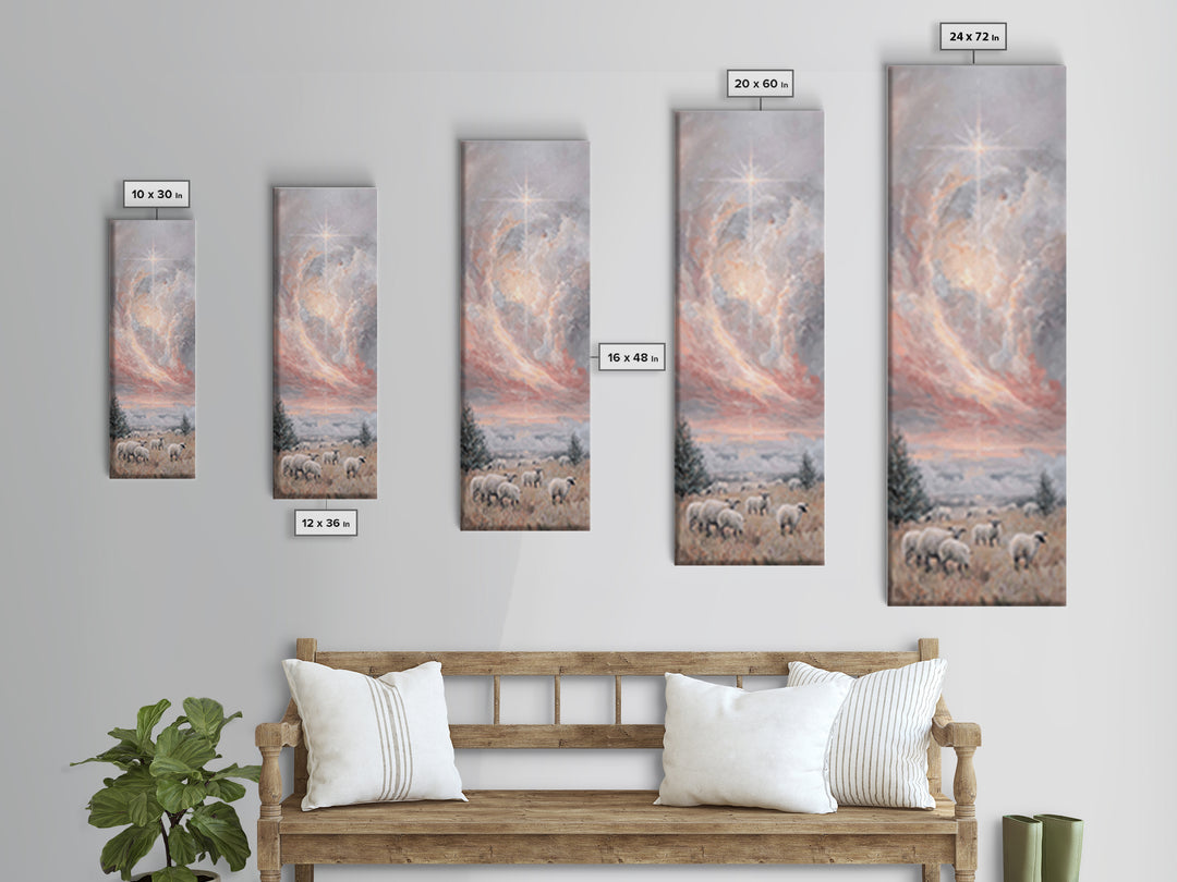 Star Of Promise – Framed Canvas Print – Christian Wall Art – Christmas Art – Christian Art Canvas – Skinny Art – Christian Christmas Decor