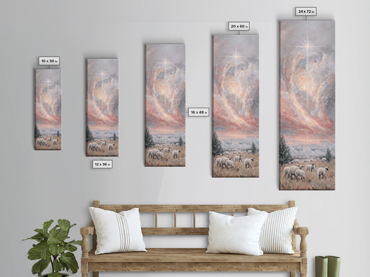Star Of Promise – Framed Canvas Print – Christian Wall Art – Christmas Art – Christian Art Canvas – Skinny Art – Christian Christmas Decor